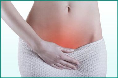 Πόνος στο περίνεο σε γυναίκα με κυστίτιδα